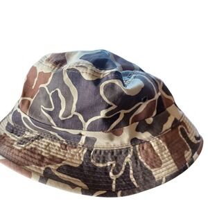 Dorfman Pacific Vintage Woodland Brown Camo Bucket Safari Hat Small‎
